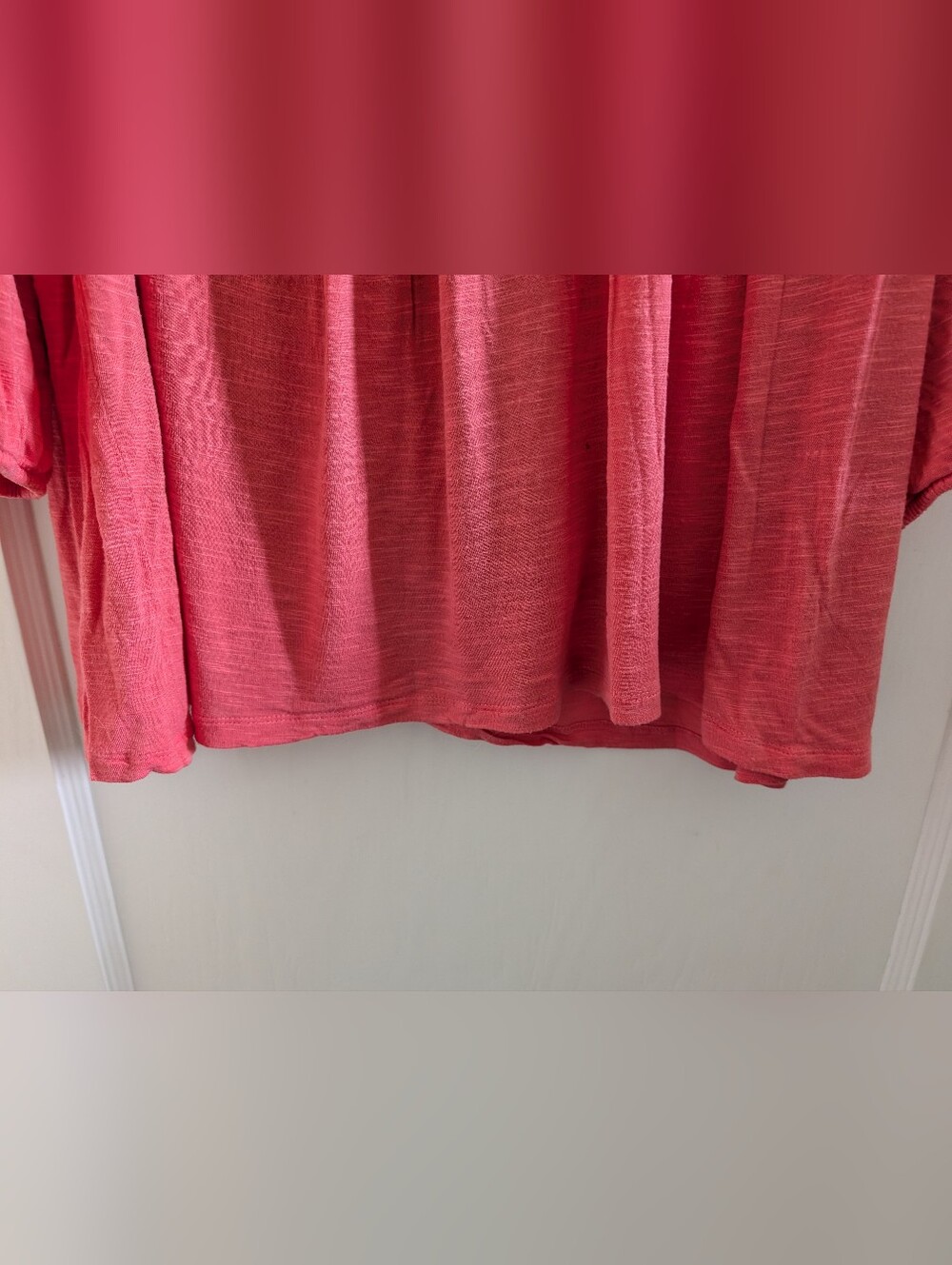 Apt. 9 Coral Pink Crochet-Trim Peasant Blouse - Picture 3 of 13